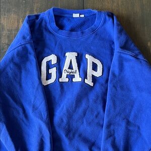 GAP Blue Logo Crewneck Sweatshirt